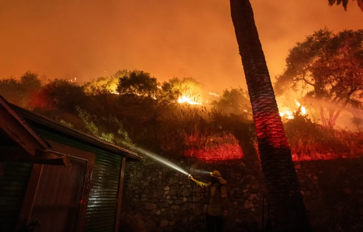 לוס אנג'לס:  שכנים זרים עזרו אחד לשני כדי להציל את הבתים מהשריפות 