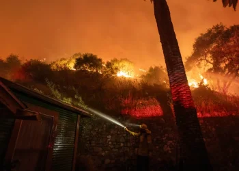 לוס אנג'לס:  שכנים זרים עזרו אחד לשני כדי להציל את הבתים מהשריפות 