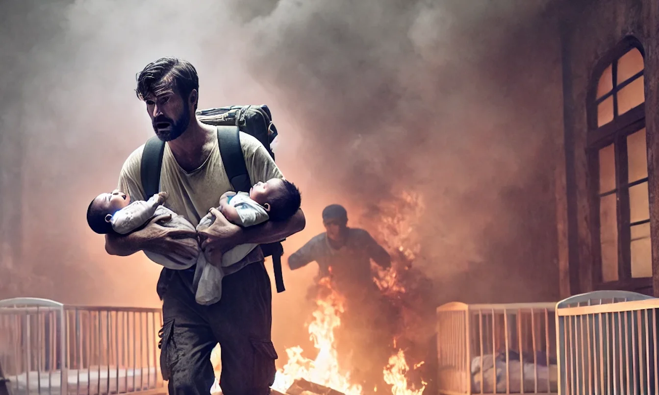 יצאו לירח דבש בספרד - והצילו 20 תינוקות מחדר בוער 