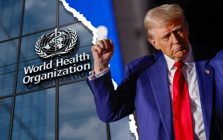 טראמפ מכריז על פרישת ארה"ב מארגון הבריאות העולמי: "לא נהיה הכספומט של העולם" טראמפ מכריז על פרישת ארה"ב מארגון הבריאות העולמי: "לא נהיה הכספומט של העולם"