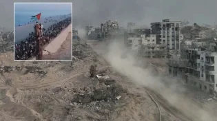נסיגת צה"ל - והשמחה בעזה: עשרות אלפים חוצים את ציר נצרים