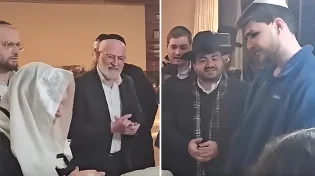 מרגש: שורד השבי סשה טרופנוב הגיע להודות לרב זילברשטיין על תפילותיו