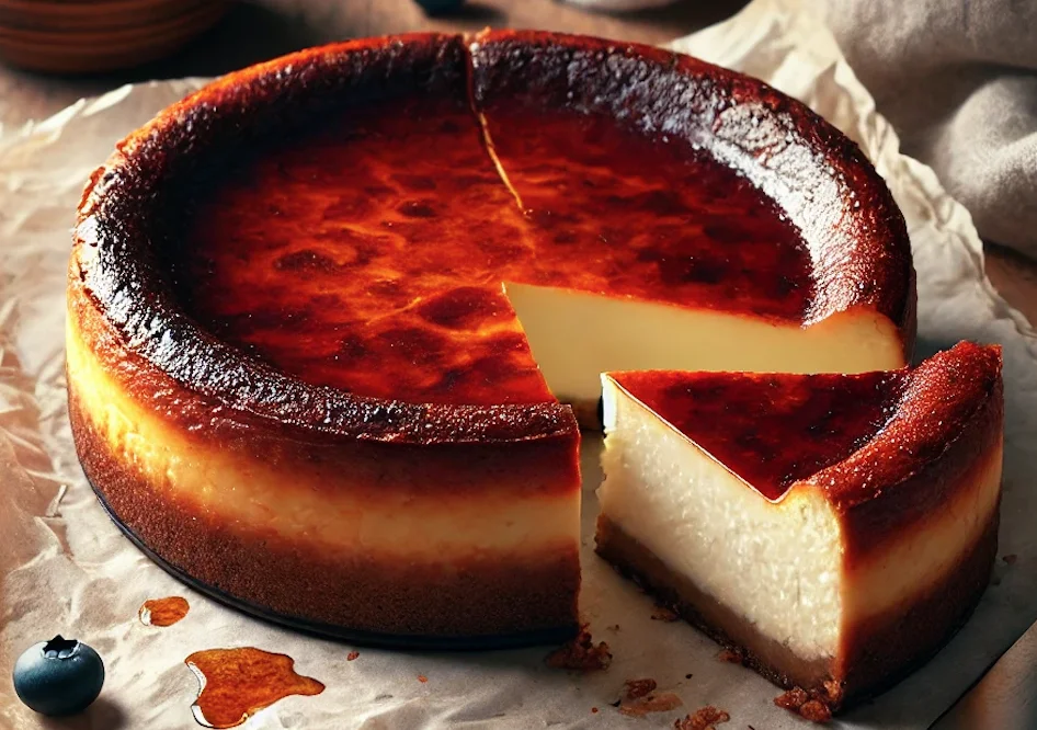  עוגת גבינה באסקית ללא גלוטן – קרמית, נימוחה ומתאימה גם לפסח 