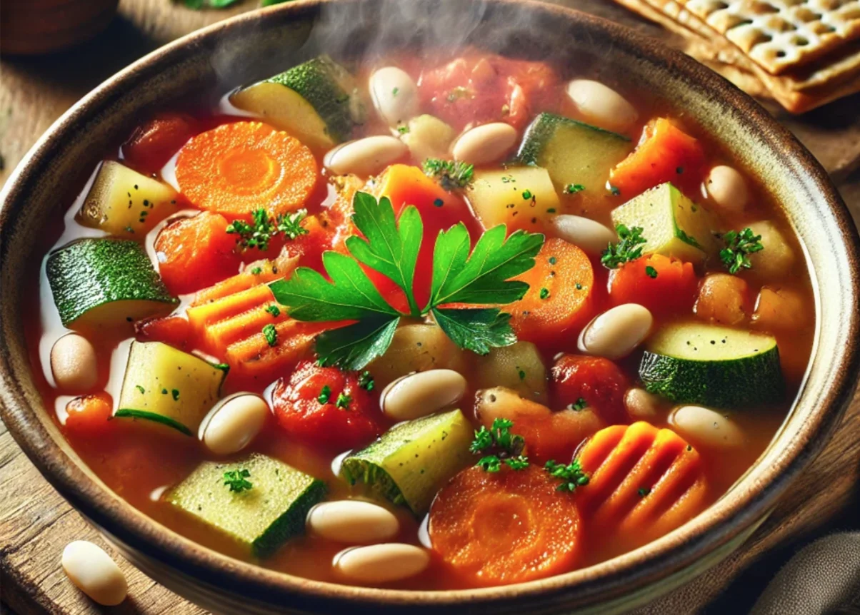  מרק מינסטרונה איטלקי כשר לפסח – עשיר, חם ומלא בטעמים