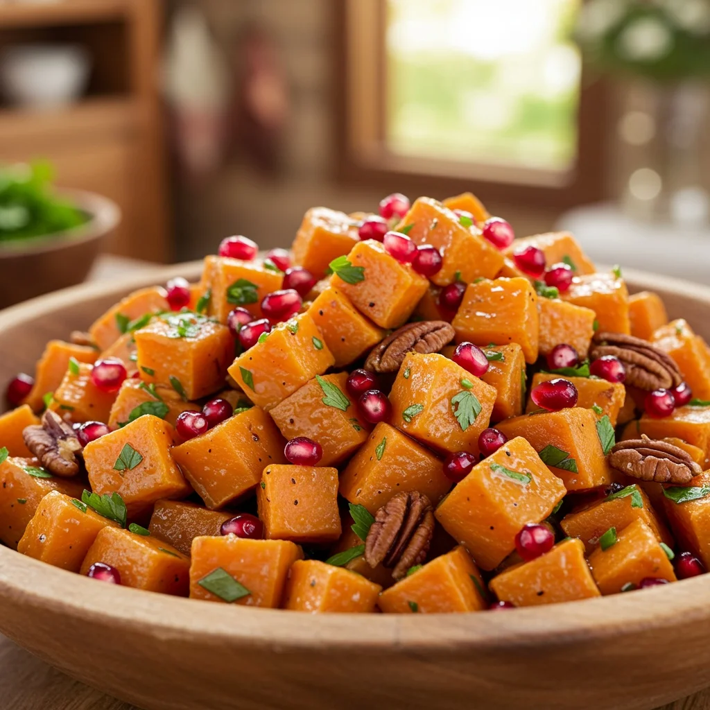 סלט בטטה קלויה עם עשבי תיבול – סלט חגיגי מושלם לליל הסדר