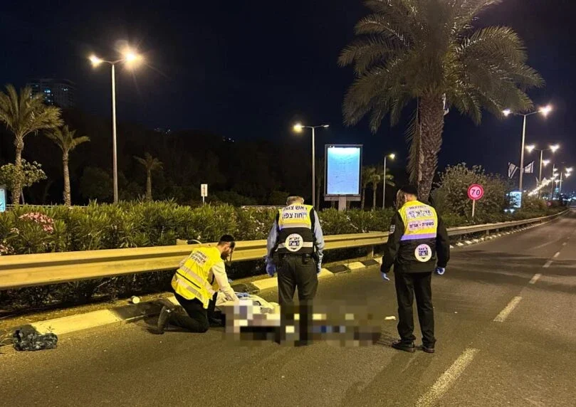 חיפה: הולך רגל כבן 60 נהרג לאחר שנפגע מרכב בזמן שחצה את הכביש