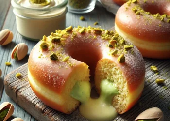 בלי טיגון, בלי מאמץ: דונאטס אפויים במילוי קרם פיסטוק שכל אחד יכול להכין