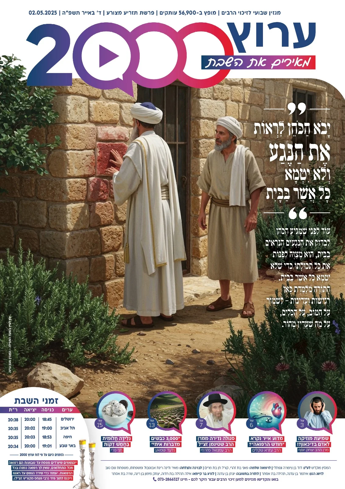 מגזין "מאירים את השבת" - פרשת תזריע-מצורע