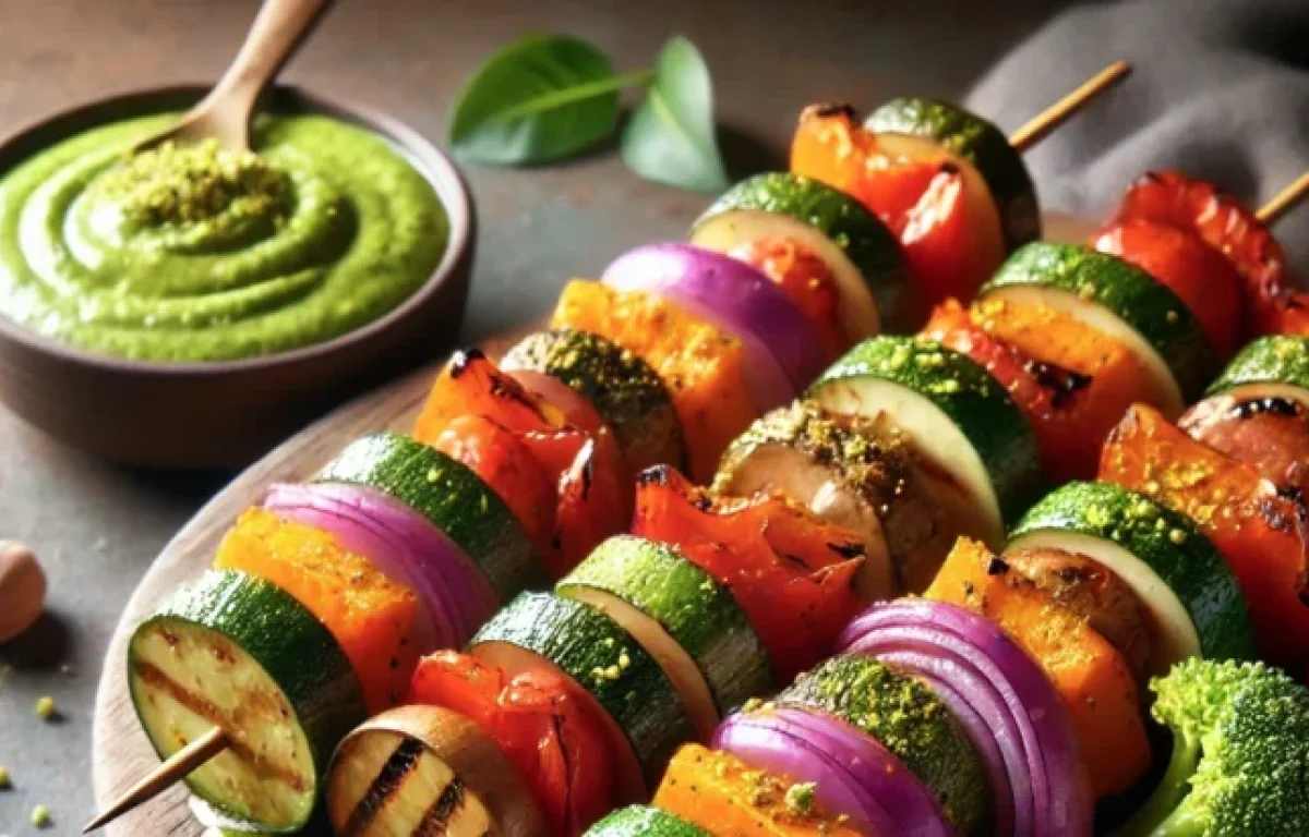 שיפודי ירקות עם טחינה ירוקה – המנה שכולם ירצו מתכון אליה שיפודי ירקות עם טחינה ירוקה – המנה שכולם ירצו מתכון אליה