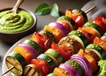 שיפודי ירקות עם טחינה ירוקה – המנה שכולם ירצו מתכון אליה שיפודי ירקות עם טחינה ירוקה – המנה שכולם ירצו מתכון אליה