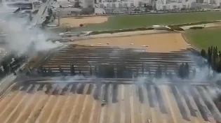 &ldquo;זה היה עניין של שניות&rdquo;: כך נראית השריפה הקשה בעפולה מהאוויר