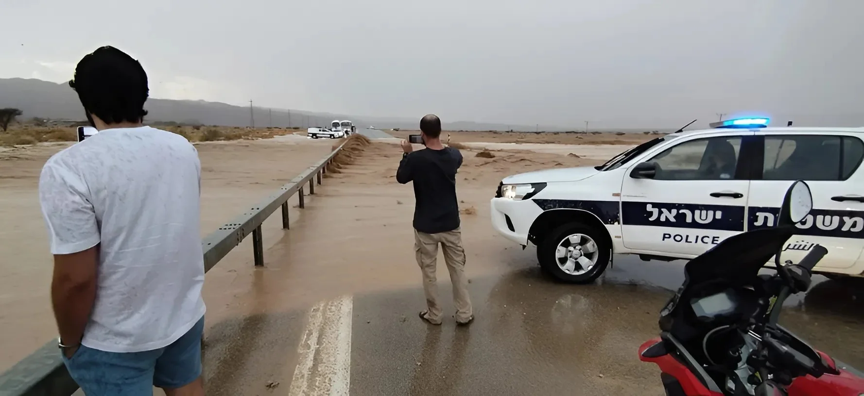 הצפות וסערה בדרום הארץ: כביש 90 נחסם &ndash; היציאות מאילת סגורות