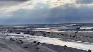 נדיר: כך נראה הנגב כשנחל זורם כמו נהר בשיאו