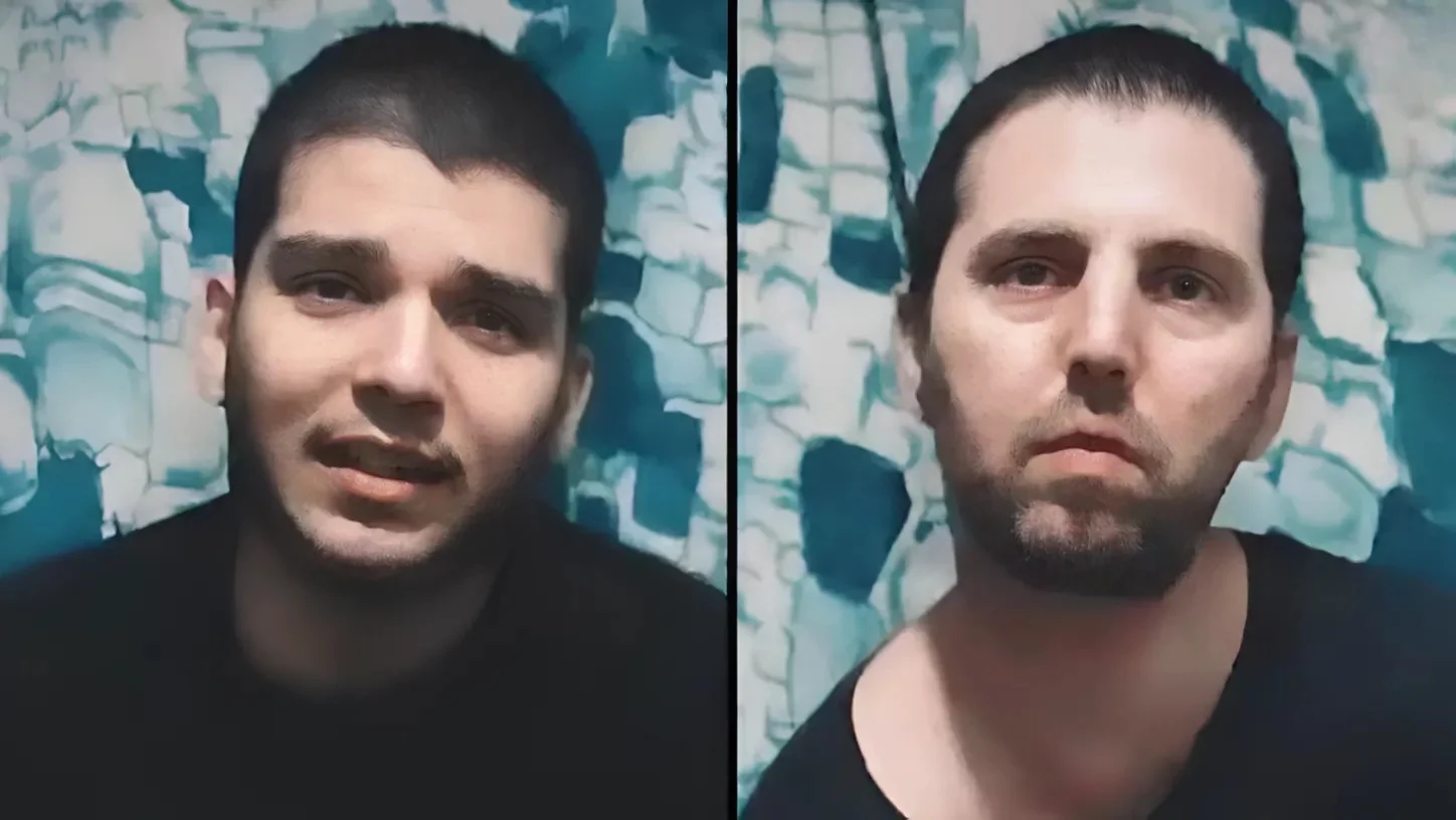 582 ימים בשבי: חמאס מפרסם סרטון נוסף של החטופים אלקנה בוחבוט ויוסף חיים אוחנה 582 ימים בשבי: חמאס מפרסם סרטון נוסף של החטופים אלקנה בוחבוט ויוסף חיים אוחנה