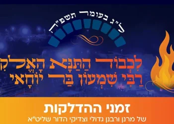 י"ב זוגות של להבות: פורסם סדר ההדלקות בל"ג בעומר במירון י"ב זוגות של להבות: פורסם סדר ההדלקות בל"ג בעומר במירון