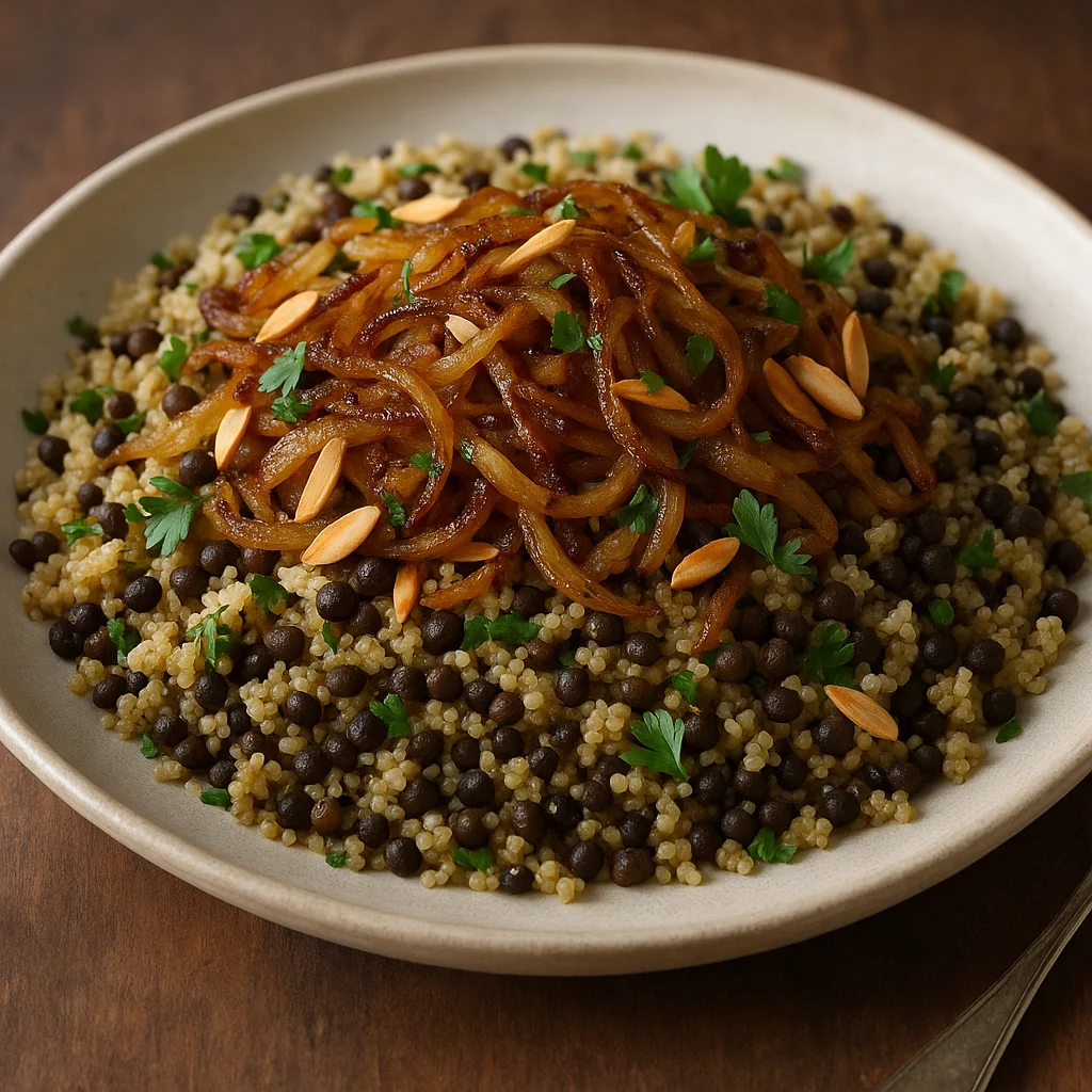 המג’דרה הטבעונית שמפתיעה בטעם ומנצחת בערכים תזונתיים המג’דרה הטבעונית שמפתיעה בטעם ומנצחת בערכים תזונתיים