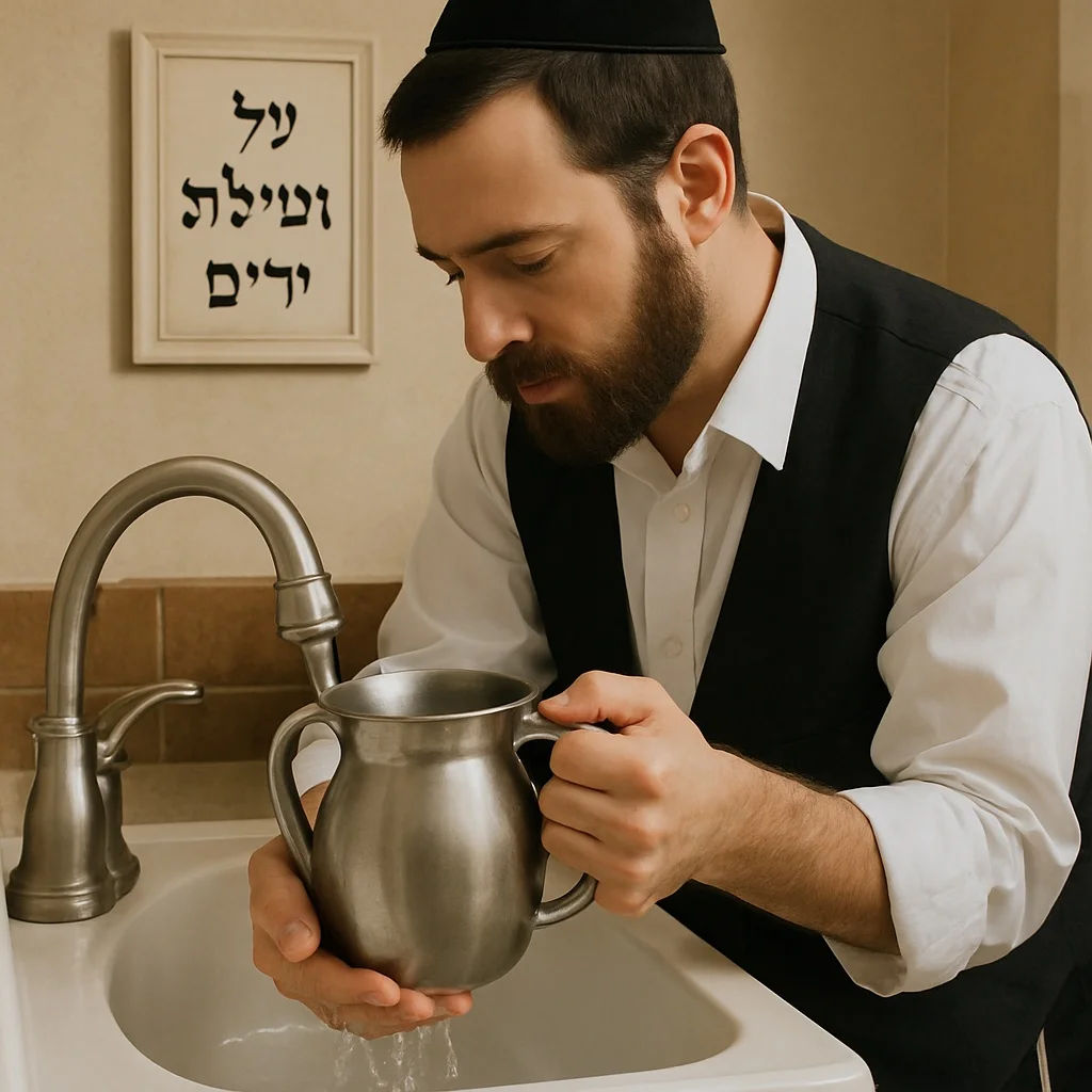 האם מותר לגעת בבגדים לפני הנטילה?