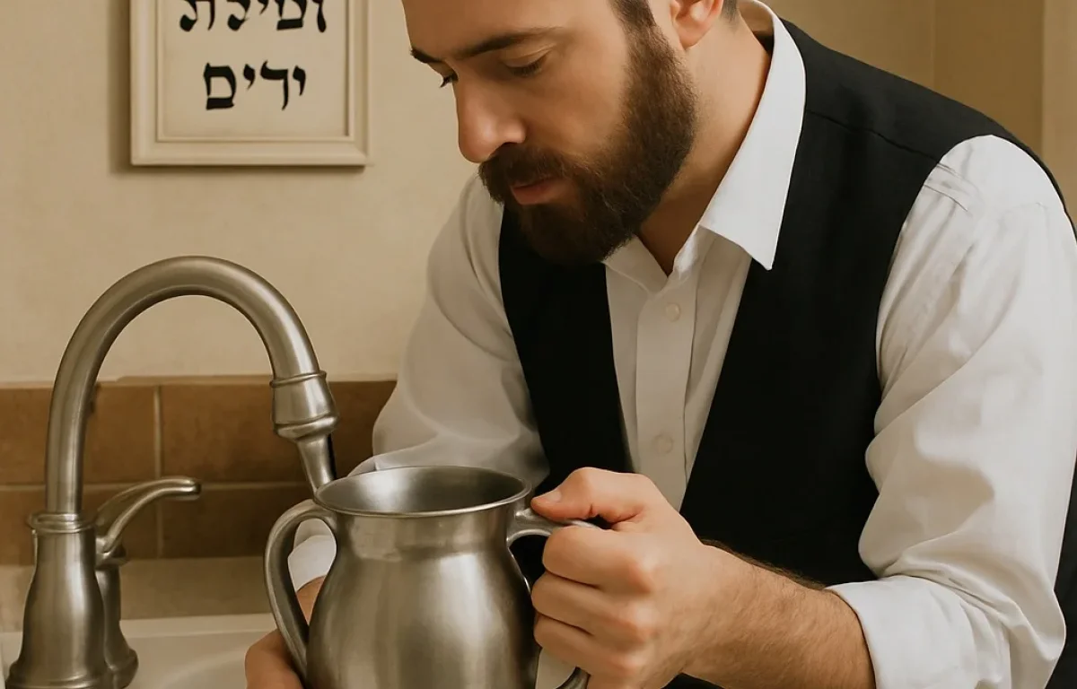 האם מותר לגעת בבגדים לפני הנטילה?