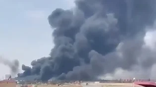 תיעוד מהאוויר: התקיפה בתבריז - פיצוצים עזים בסמוך לנמל התעופה