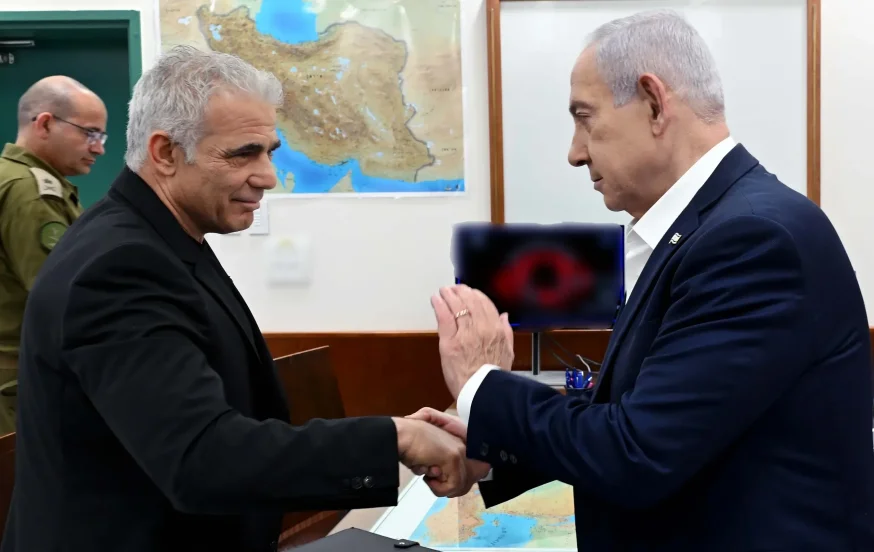 לקראת הרחבת מבצע "עם כלביא": רה"מ נתניהו נפגש עם ראש האופוזיציה לפיד