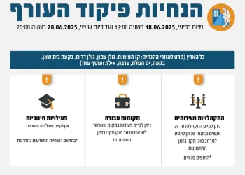 הנחיות פיקוד העורף עודכנו: אלו האזורים שבהם נשמרת כוננות גבוהה