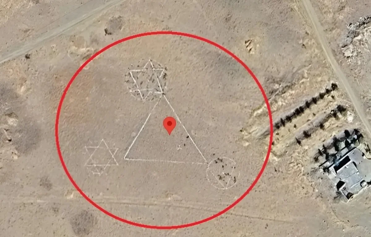 האם מגן דוד חרוט על אדמת איראן? הסמלים המסתוריים ליד בסיס טילים מעוררים סערה