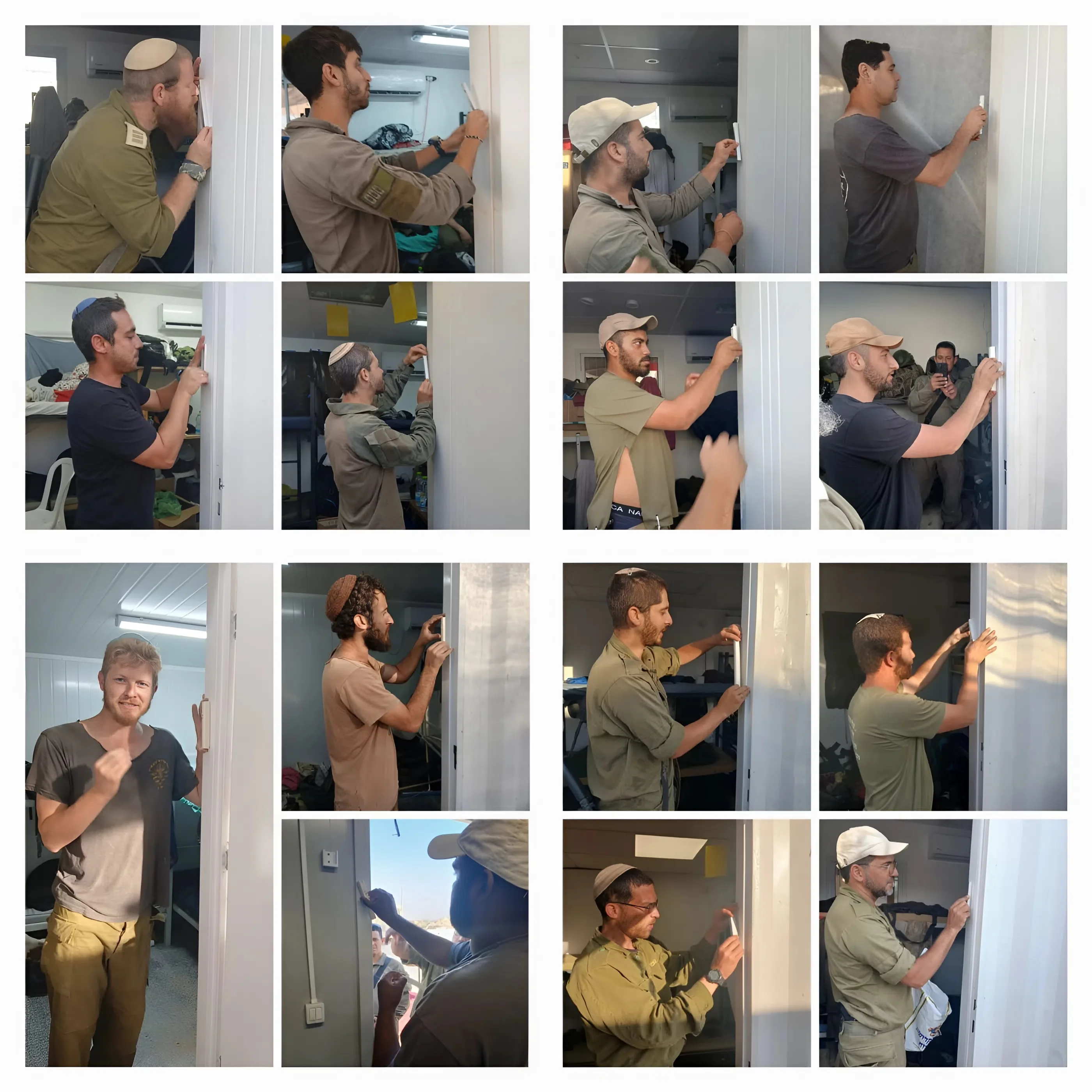 רגעים של קדושה במסדרון עזה: המזוזות שנקבעו בלב הלחימה רגעים של קדושה במסדרון עזה: המזוזות שנקבעו בלב הלחימה