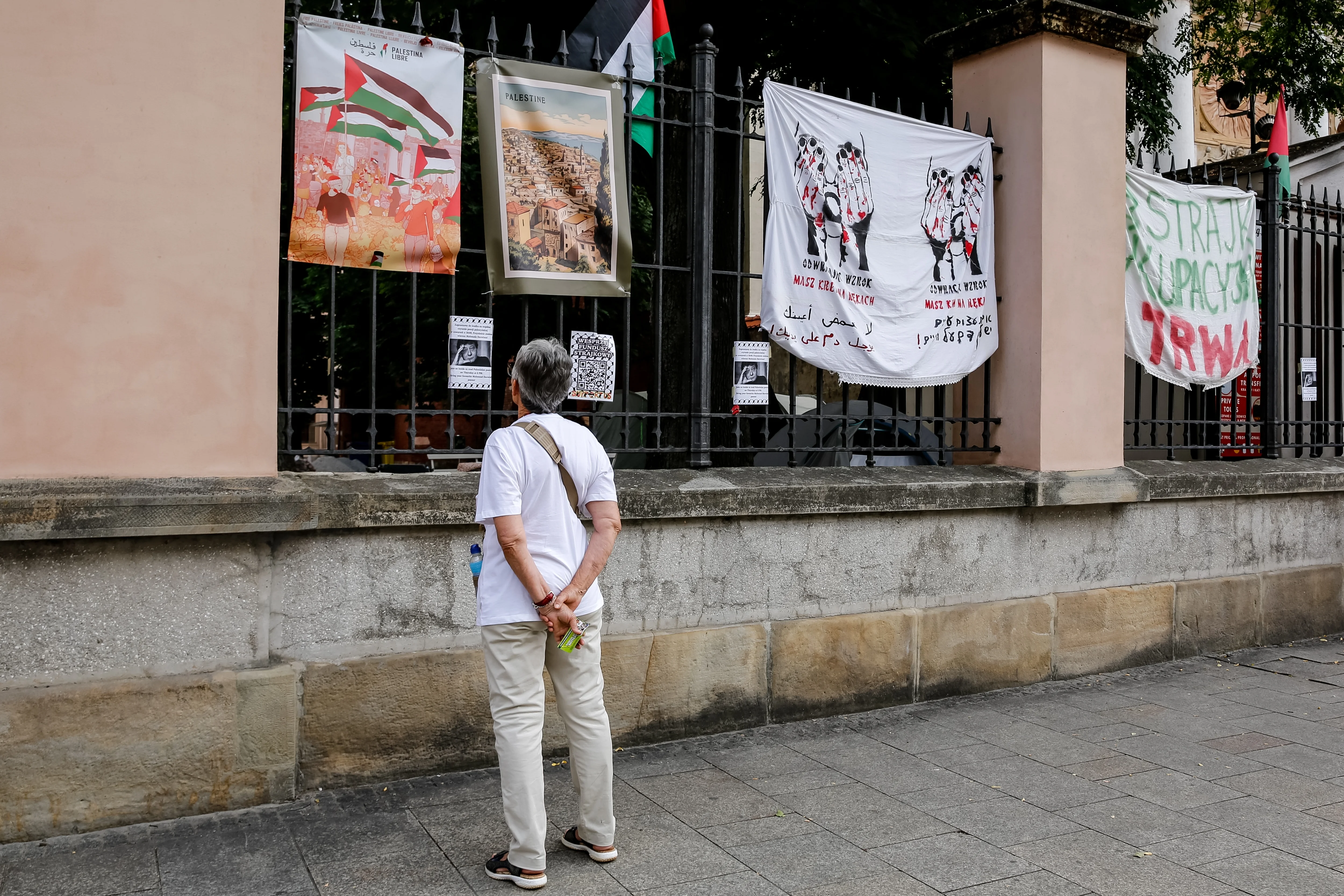 מחאה פרו פלשטינית בפולין 