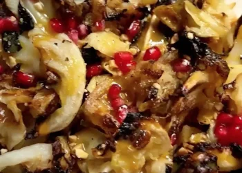 כל ביס חגיגה: סלט כרוב צלוי עם בוטנים ורימון, ממכר וקל להכנה