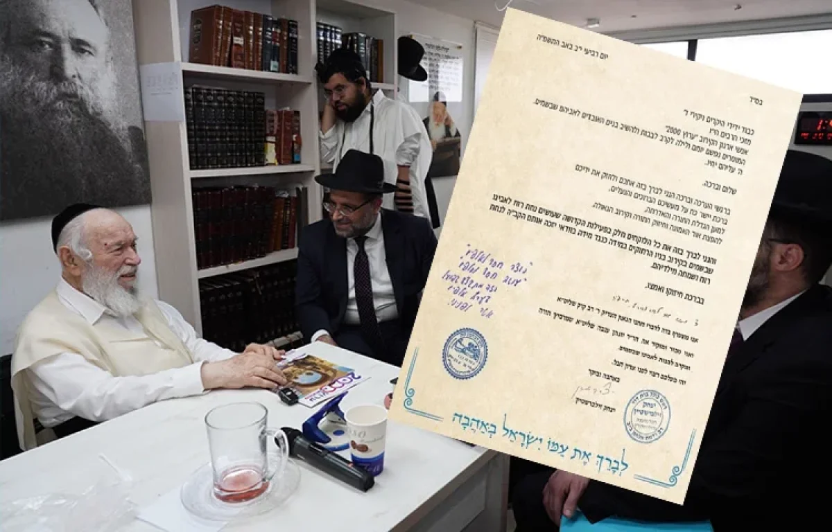 הגאון הרב יצחק זילברשטיין שליט"א בברכה לתומכי ערוץ 2000