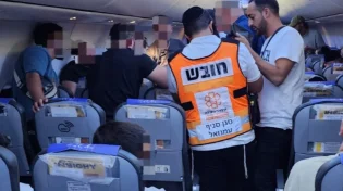 בדרך חזור מאומן: נוסע כבן 80 איבד הכרה בטיסה
