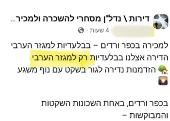 סערת הנדל"ן שמטלטלת את הצפון: "בלעדיות למגזר הערבי"