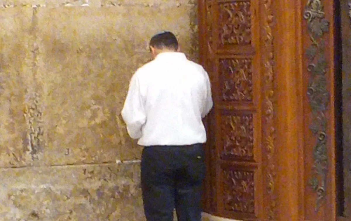 אלוף דוד זיני בכותל המערבי הבוקר 