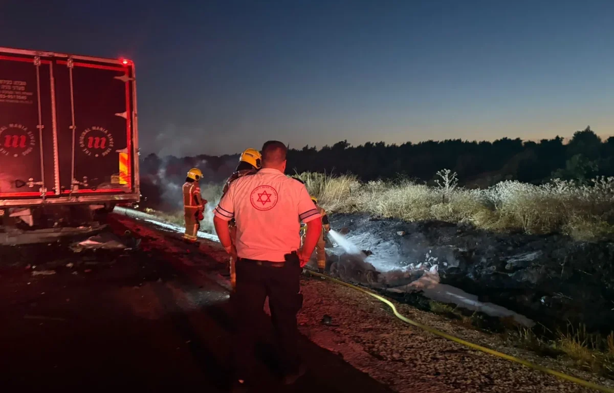 תוך שניות הכול נשרף: נהג נהרג בתאונה קשה בכביש 2