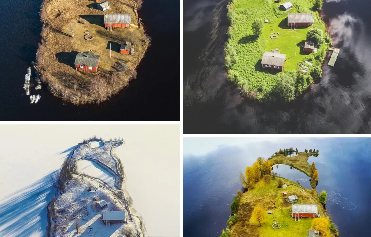 האי שנראה כאילו הבורא מצייר אותו מחדש בכל עונה