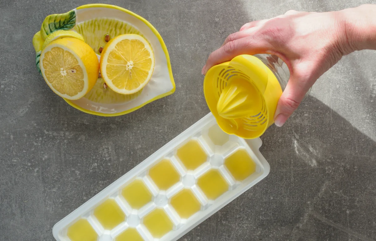 קוביות קרח מלימון