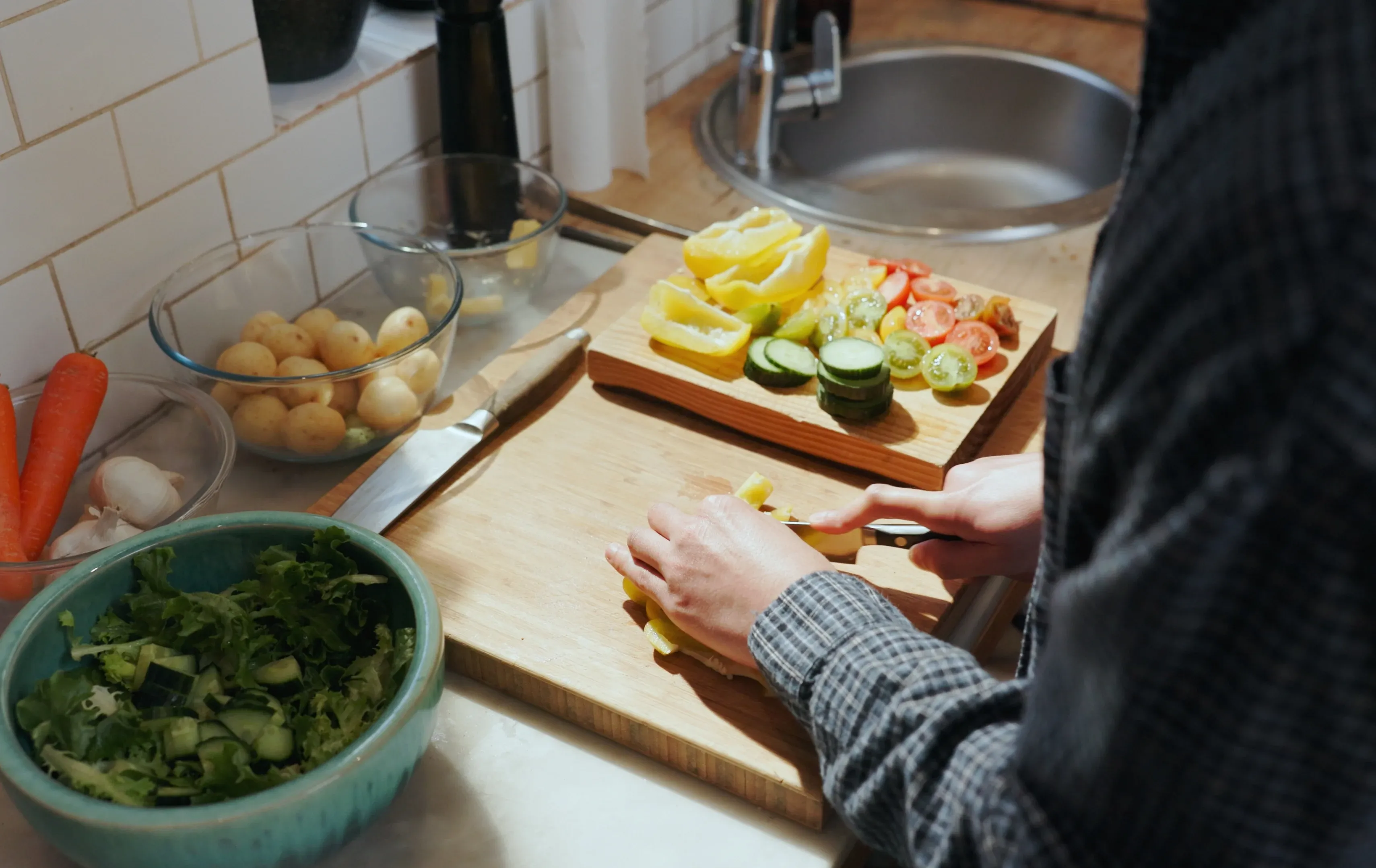 הכנת סלטים מראש