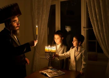 הדלקת נרות חנוכה בהידור