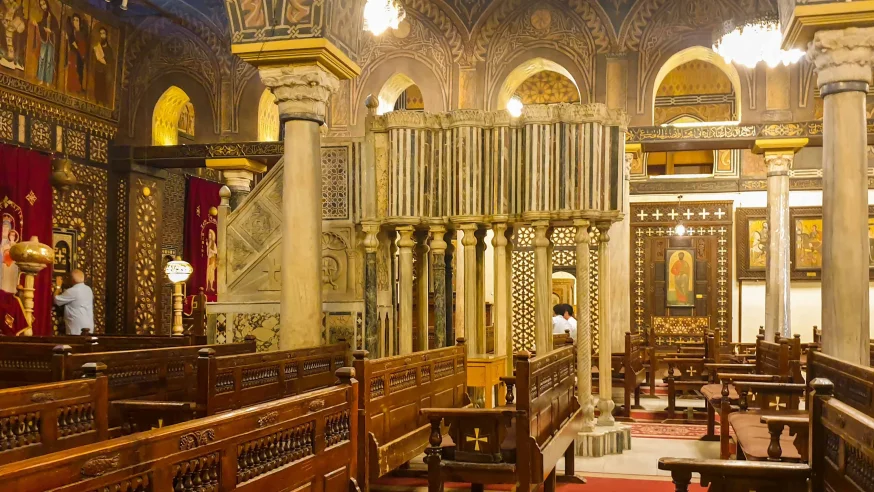 פנים בית הכנסת 'בן עזרא' בקהיר, מצרים פנים בית הכנסת 'בן עזרא' בקהיר, מצרים