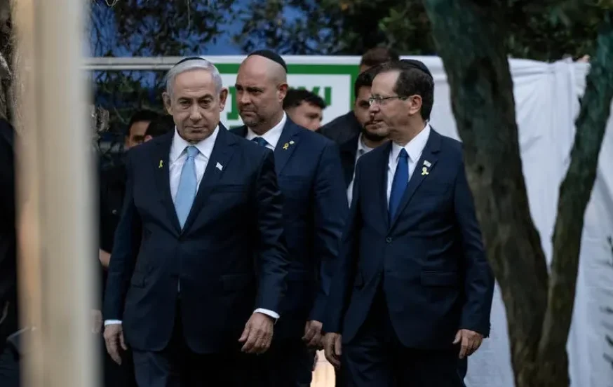 ראש הממשלה בנימין נתניהו עם הנשיא יצחק בוז'י הרצוג ראש הממשלה בנימין נתניהו עם הנשיא יצחק בוז'י הרצוג