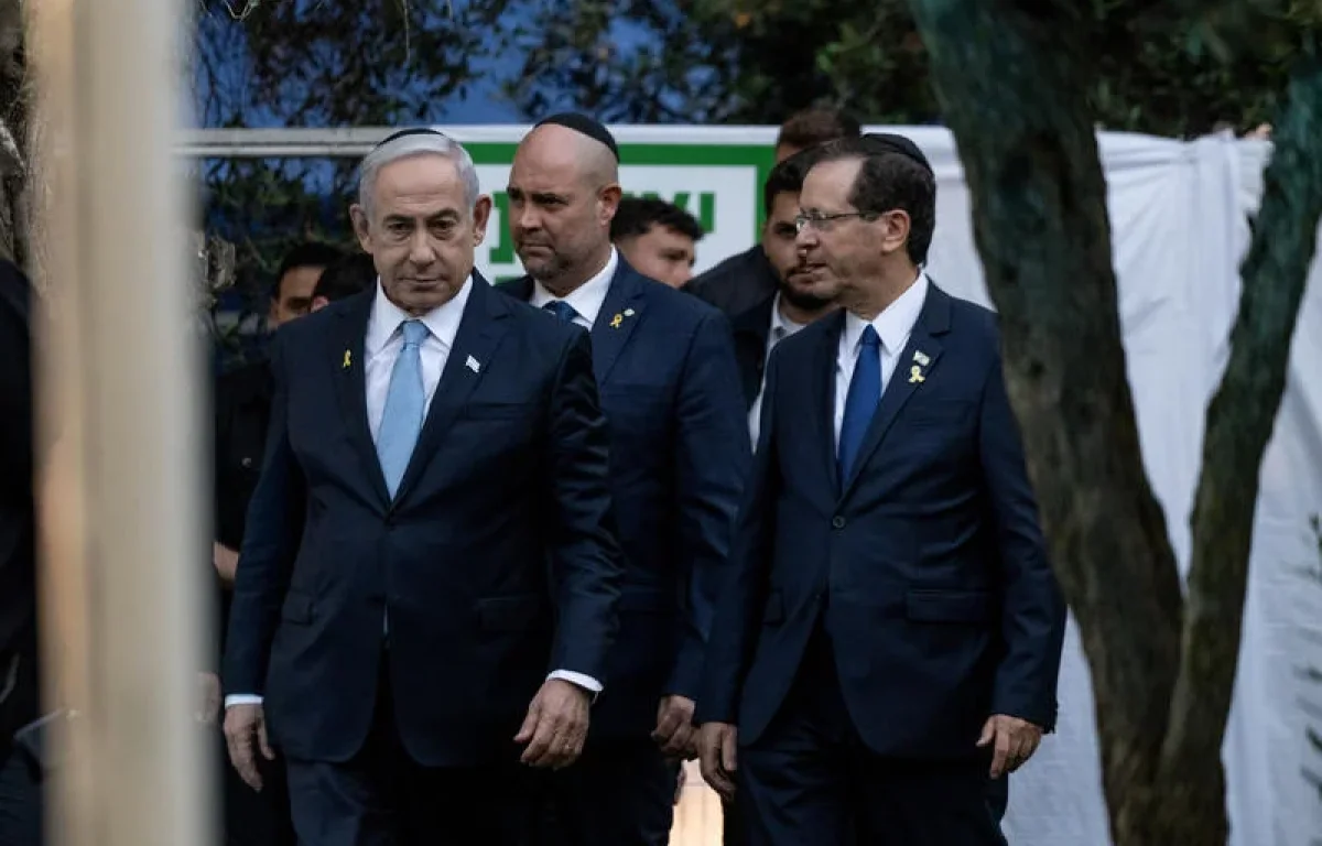 ראש הממשלה בנימין נתניהו עם הנשיא יצחק בוז'י הרצוג