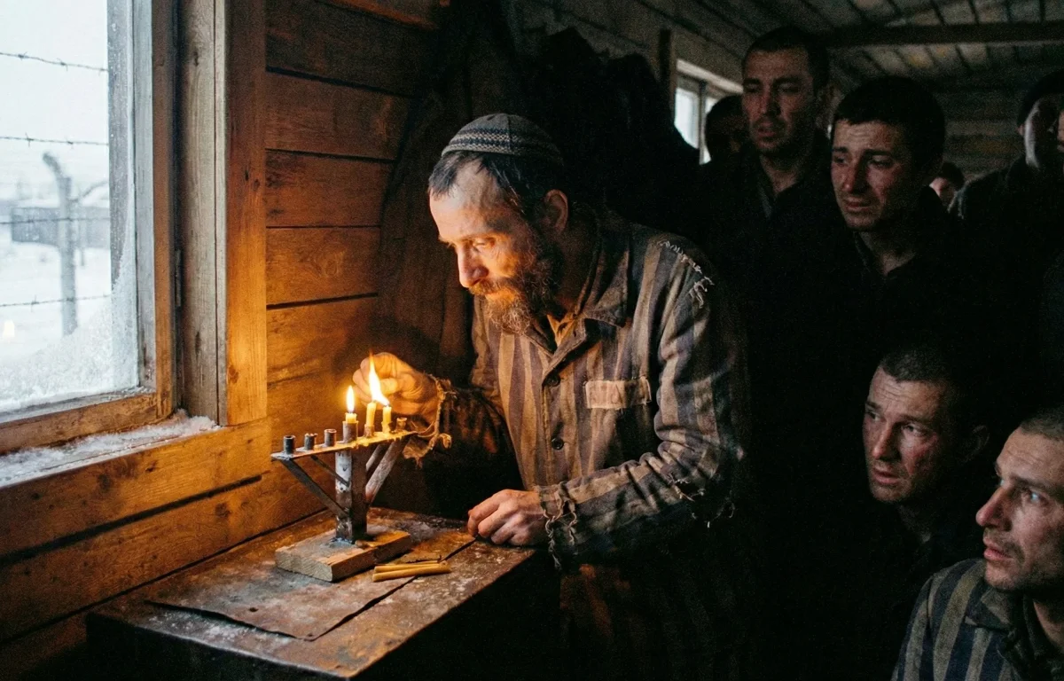 הדלקת נרות החנוכה בכלא הסובייטי הדלקת נרות החנוכה בכלא הסובייטי