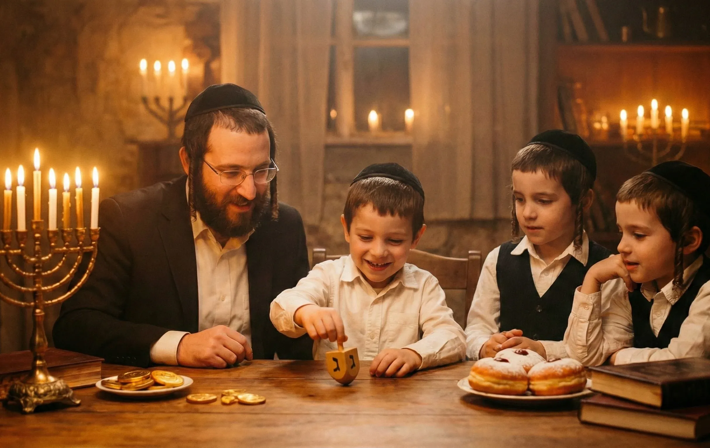 משחק הסביבון משמש פתח לשיח חינוכי על מהות החג משחק הסביבון משמש פתח לשיח חינוכי על מהות החג