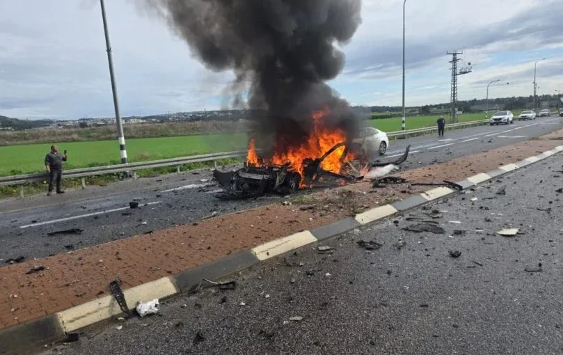 טרגדיה בכביש 73: אישה נהרגה בפיצוץ רכב טרגדיה בכביש 73: אישה נהרגה בפיצוץ רכב
