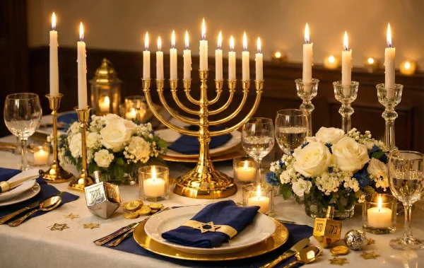 עושים ערב לביבות בבית? כך תעצבו שולחן חנוכה מרהיב