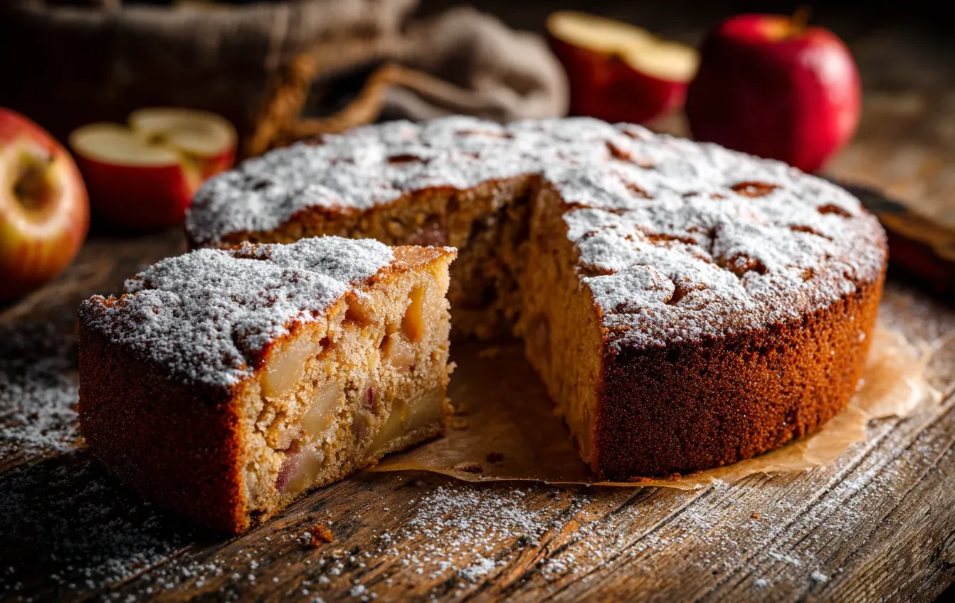 פשטידת תפוחים ושיבולת שועל ביתית