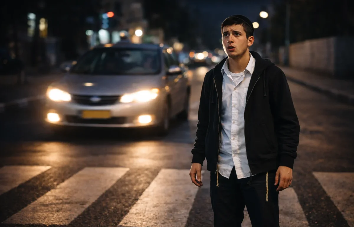 "קפאתי במקום הרכב עמד לפגוע בי"