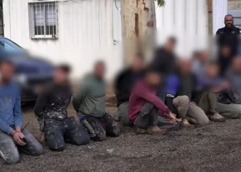 16 שב"חים נעצרו בפשיטה משטרתית באתר בנייה על חוף הכנרת