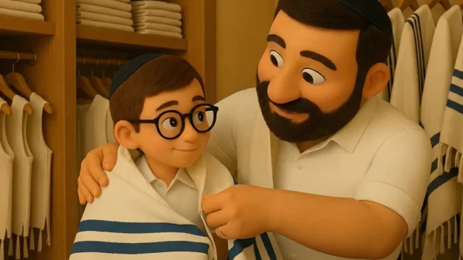 דודי רוצה ציצית כמו של אבא - תראו מה קורה כשהם הולכים לחנות!