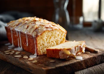 עוגת לימון ושקדים ביתית קלה עם סירופ לימון